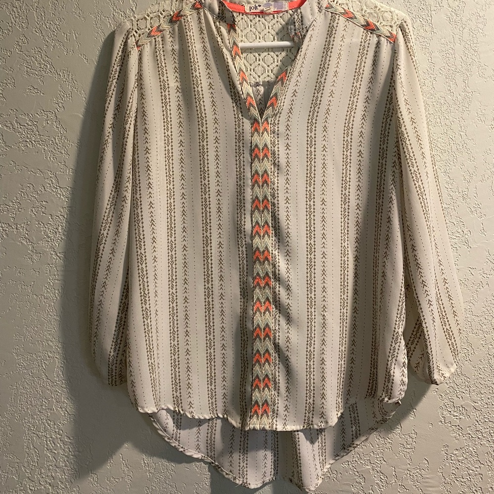 Boho White Cream Top Blouse